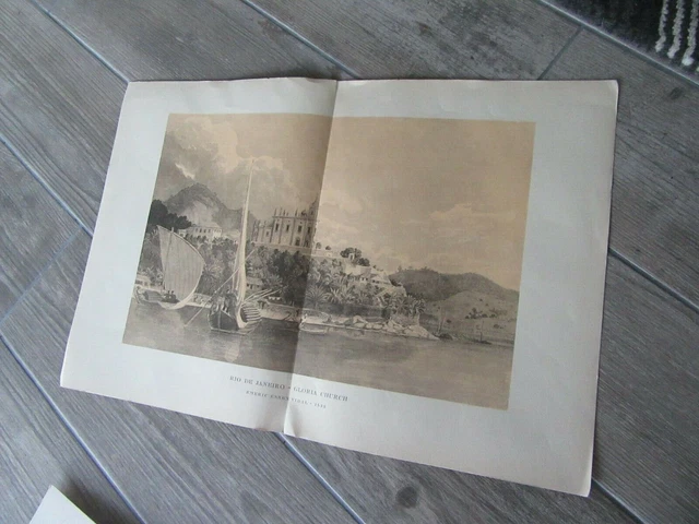 Gran Grabado Rio De Janeiro Gloria Iglesia Emeric Essex Vidal