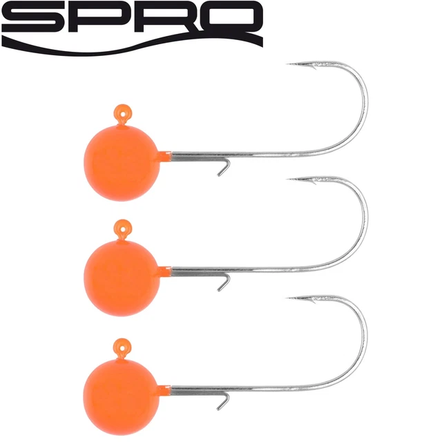 Spro Round Jighead Jig 22 rot - 3 Jighaken, Jigköpfe, Jigkopf, Bleikopf