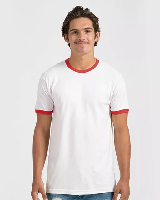 Tultex Unisex Ringspun USA Cotton/Polyester Fine Jersey Ringer T-Shirt - 246