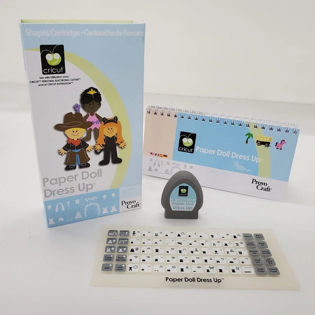 Muñeca de papel Cricut vestir formas provocación