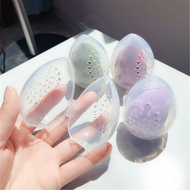 Beauty Sponge Drying Stand Storage Case Clear Makeup Blender Rack Holder Tool