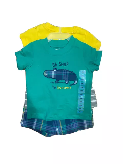 Carters Baby Boy On Snap Four Piece Set Size 9 Months