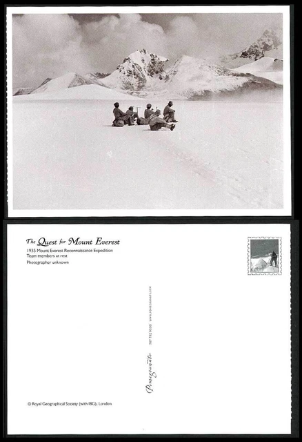 TIBET MOUNT EVEREST Reconnaissance Expedition 1935 Postcard Team