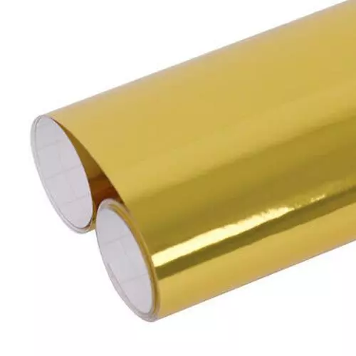 Chrom Gold Schild Herstellung Vinyl - Klebriger Rücken Kunststoff - Blätter oder per Meter Spiegel