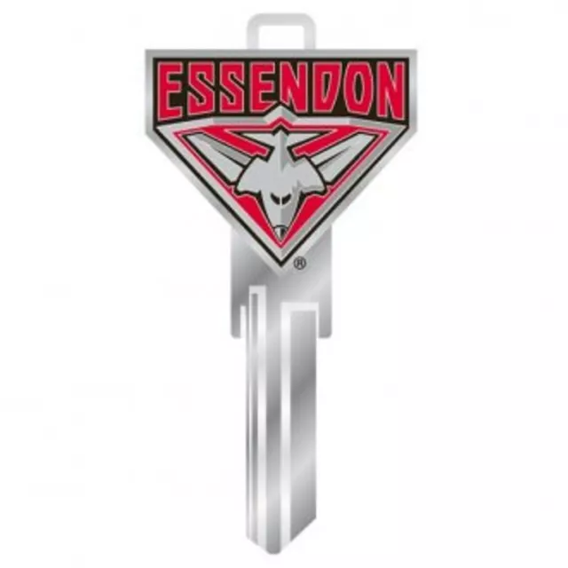 Essendon AFL Licensed 3D sculptured House Key LW4 Blank Cut Football Bombers