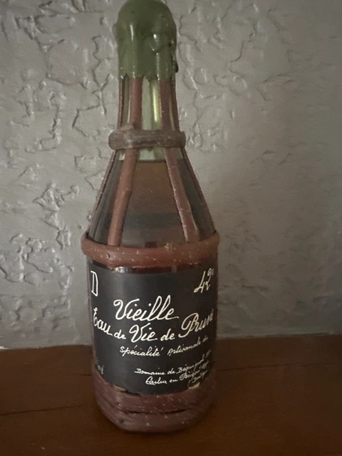 Eau De Vie De Prune 1992 – 1L – Alcool Artisanal Du Poitou – Carafe En Verre