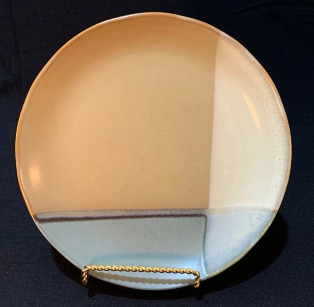 SANGO Gold Dust Green #5040~ 8" Salad Plate EUC pottery China