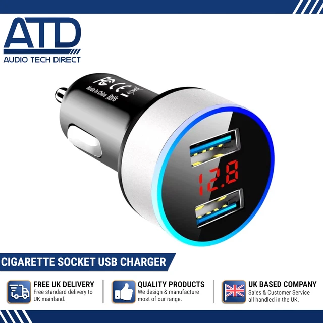 Accendisigari Per Auto 12V-24V Adattatore Di Alimentazione Splter Presa 3.1A 120W PD QC3.0 Caricabatteria Da Auto Dual USB Ricarica Super Veloce - Foto 4