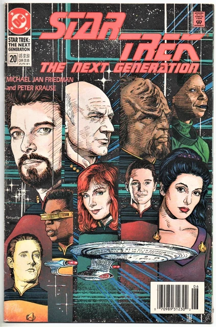 Star Trek The Next Generation #20. Friedman / Krause. Newsstand Dc 1991. 6.5/7