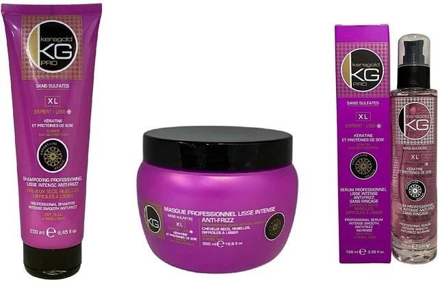 Offre Duo Keragold - Shampoing 500ml + Masque 500ml à La Kératine Et Ail - Neuf Sous Cellophane