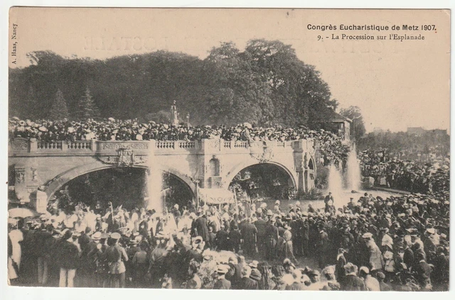 METZ  - Moselle - CPA 57 - Evenement - Procession Congrés Eucharistique 1907