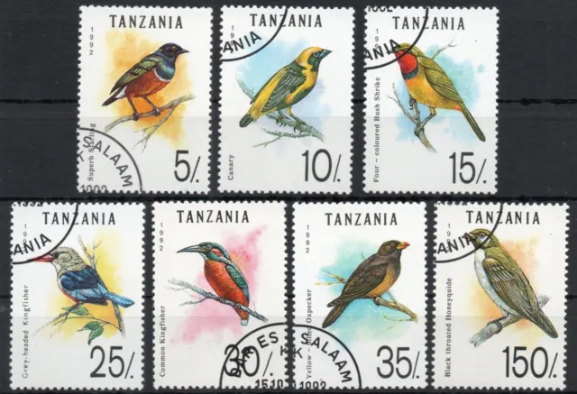 Tanzania 1992, Birds, SG 1353-1359, Full Set of 7v used - CTO