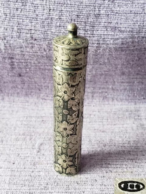 antike 800 Silber Amulett/Kameyah/Klaf Behälter Dose Gefäss um 1910-1930 Judaica antike 800 Silber Amulett/Kameyah/Klaf Behälter Dose Gefäss um 1910-1930 Judaica