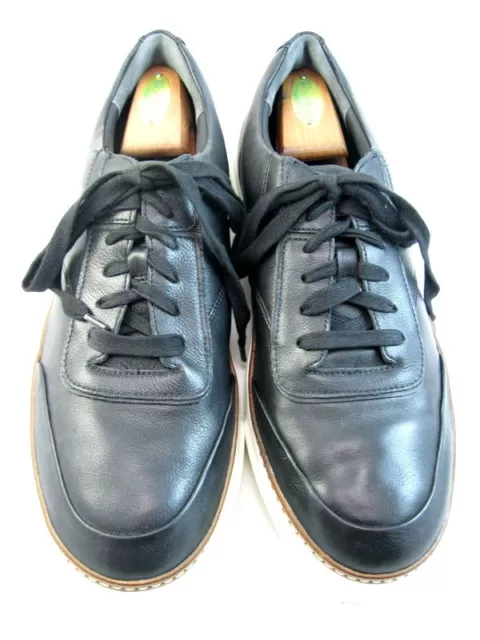 Allen Edmonds "BURKE" Casual Leather  Lace-Up Sneakers 9.5 EEE Black (904)