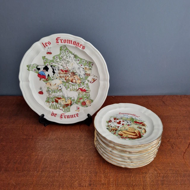 Charmante petite assiette à dessert en Porcelaine de Limoges (décor