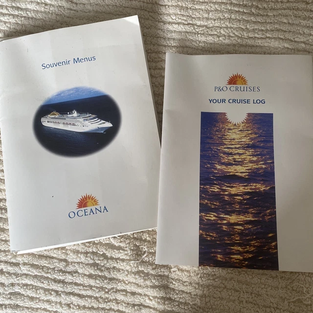 p o cruise collectables Souvenir Menu Cruise Log Oceana November 2004