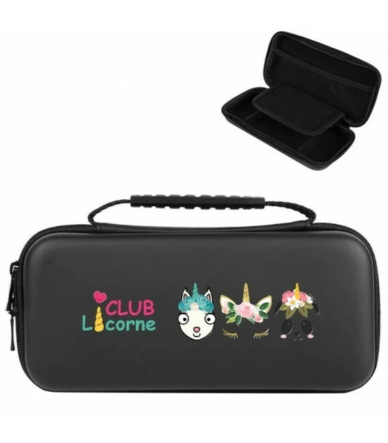 ETUI POCHETTE NINTENDO Switch LITE noir club licorne panda lama