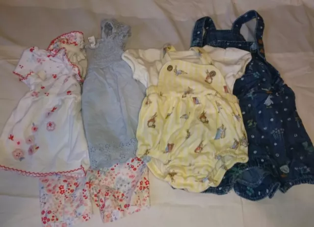 Baby Girl Summer Clothes Bundle 0-3 Months - 6 items