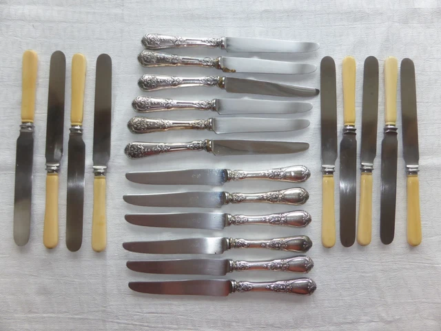 Service De 12 Couteaux Anciens Châtellerault – DOMINE, Inox, Manche Aluminium, Coffret