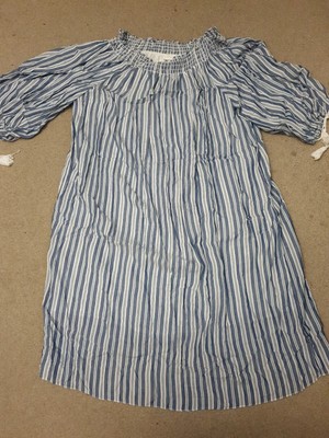 Max Studio Blue And white Striped Dress Size XL