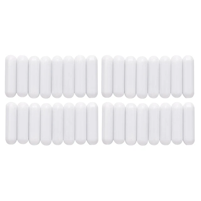 32 Pcs PTFE Magnetic Stirrer Mixer Stir Bar Stir Rod Magnetic Stir Plate Bar, S