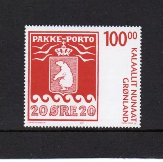 GREENLAND 2007 PARCEL POST CENTENARY 100Kr. UM / MNH SG530 C.V. £50