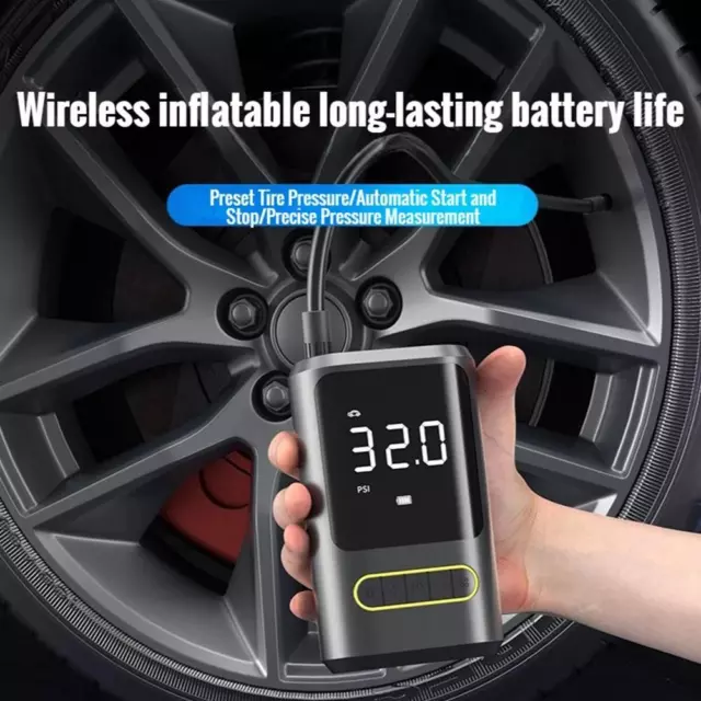 Lleno de neumáticos compresor de aire portátil batería digital relleno de neumáticos'