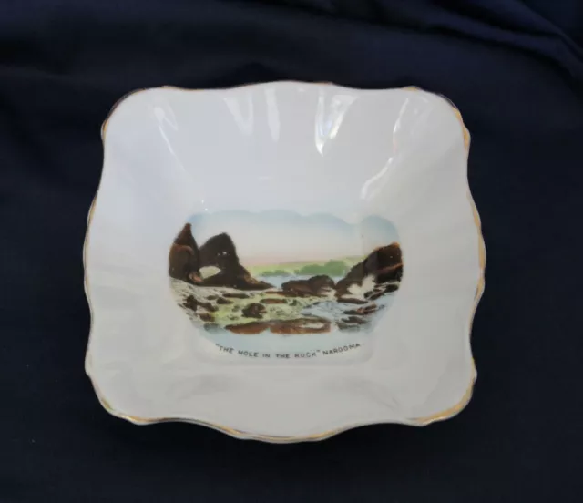 vintage HOLE IN THE ROCK NAROOMA souvenir pin dish ROYAL STAFFORD bone china vgc