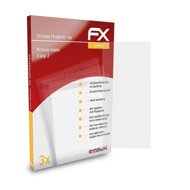 atFoliX 3x Screen Protection Film for Knauermann Easy 2 matt&shockproof