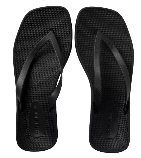 ARCHLINE Breeze Arch Support Orthotic Thongs Flip Flops Arch Support - Black - 3