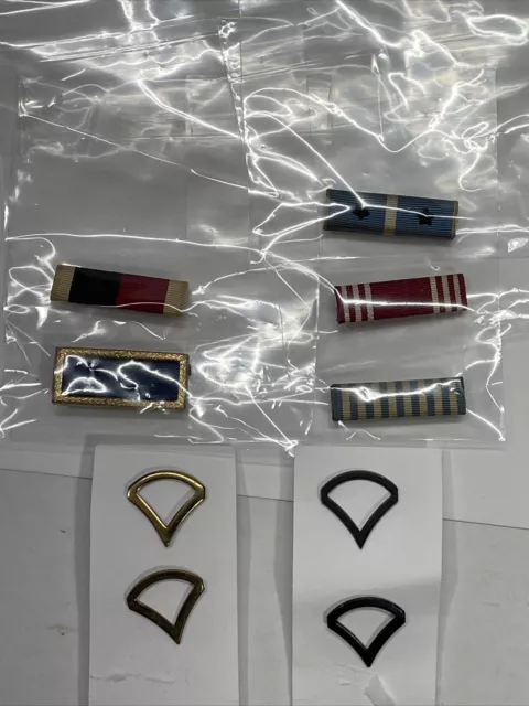 LOT OF 9 Vintage Military Pins Army USUniform Collar Ranks Conduct ...