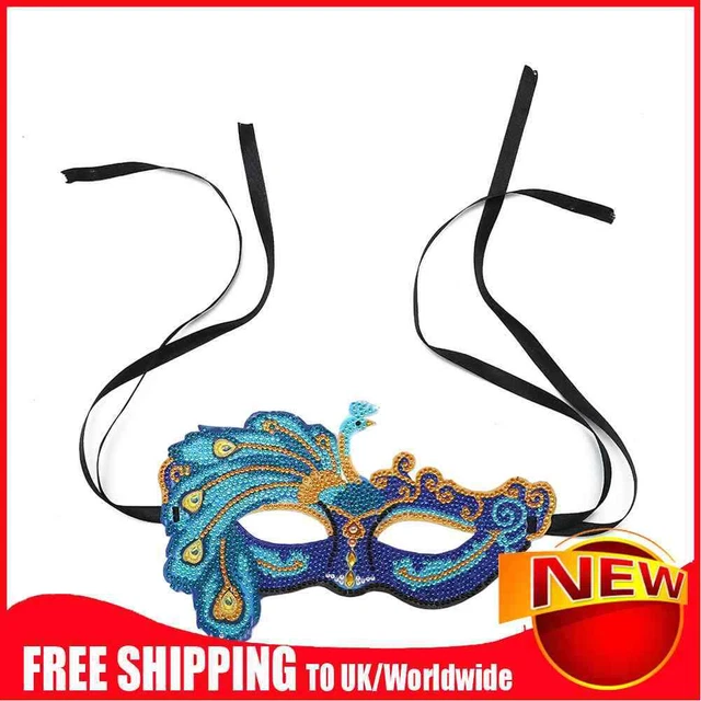5D Zum Selbermachen Diamant Malerei Pfau Maskerade Maske speziell geformt Strass Handwerk