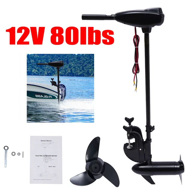 12V 80LBS ELECTRIC Trolling Motor Outboard motor Inflatable Fishing