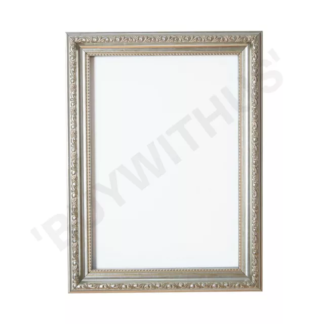 Ornate Shabby Chic Picture frame photo frame poster frame  Silver UK MADE