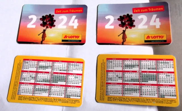 4 Taschenkalender 2024,neu,Lotto,Sachsen Lotto, Schulferien