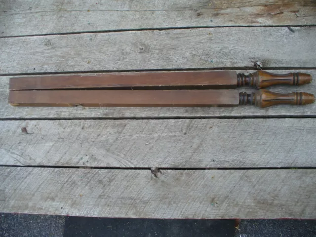 2 ANTIQUE VICTORIAN Atwater Kent Radio Console Legs WOOD ARCHITECTURAL Repurpose