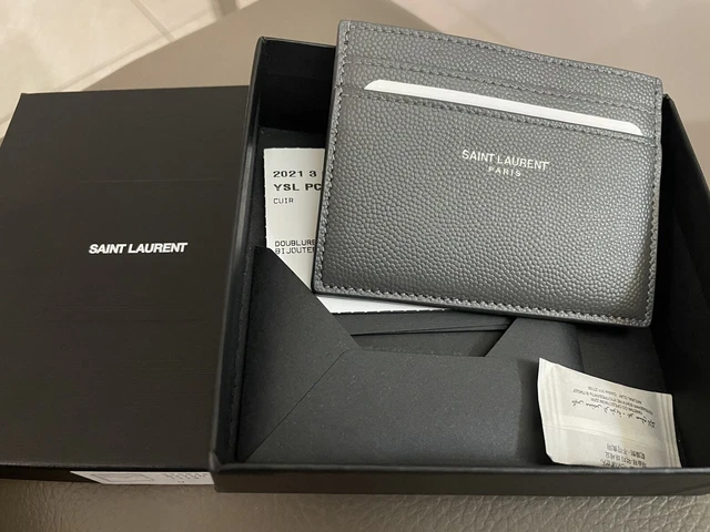 Ysl mens card wallet deals