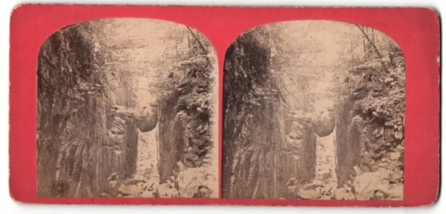 Stereo-Fotografie Ansicht White Mountains, Flume Gorge