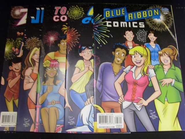 Archie 666 B C D E F Variant Comic Lot Blue Ribbon Top Pep Zip Jackpot 2015 Fn-