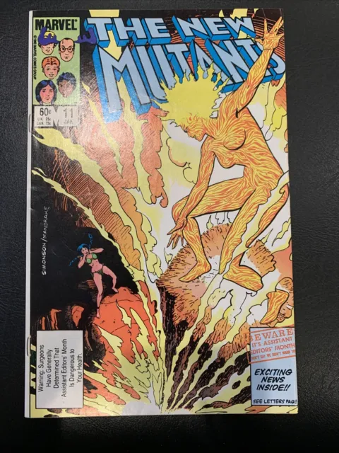 The New Mutants #11,  Vol. 1 (1983-1991) Marvel Comics Comic Book X-men