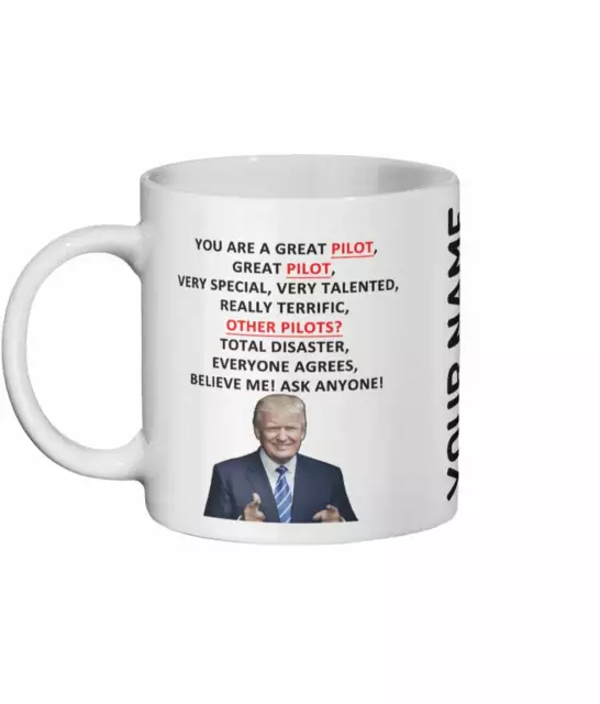 YOU ARE A GREAT PILOT Funny Donald Trump Tea/Coffee Mug | Aviation, Pilot