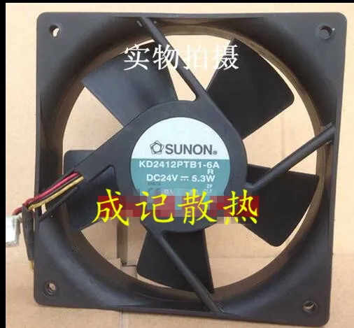 Qty:1pc 3-wire inverter cooling fan KD2412PTB1-6A 24V 5.3W 12cm 12025