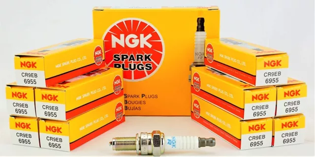 Standard Spark Plugs by NGK - Stock #6955 - CR9EB - Solid Tip - 10 Pack