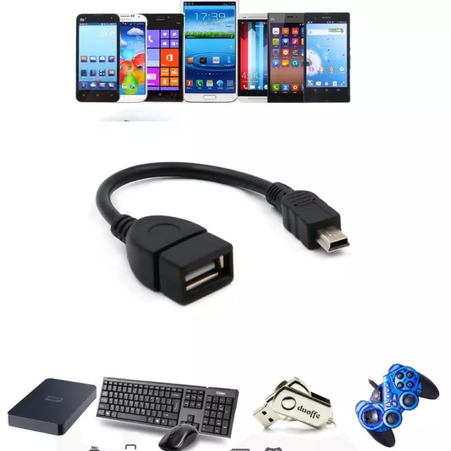 Mini USB  OTG Adaptor Adapter Cable/Cord/Lead For Double Power DOPO Tablet_x9