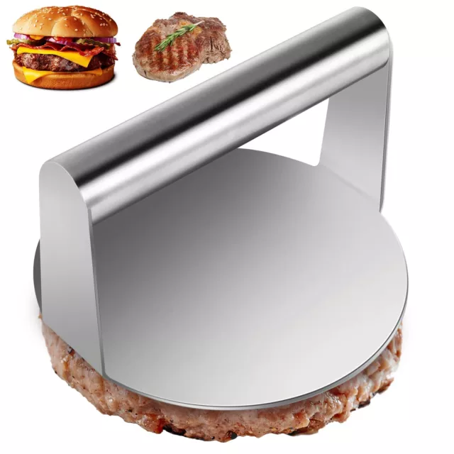 Mkitnvy Pressa Hamburger Acciaio Inox Pressa per Carne da 55 Pollici Schiacci...