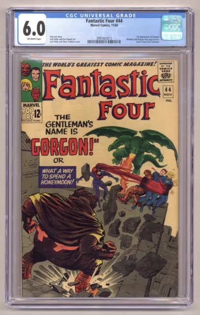 Fantastic Four 44 (CGC 6.0) 1st app. Gorgon Medusa Dragon Man Kirby 1965 M690