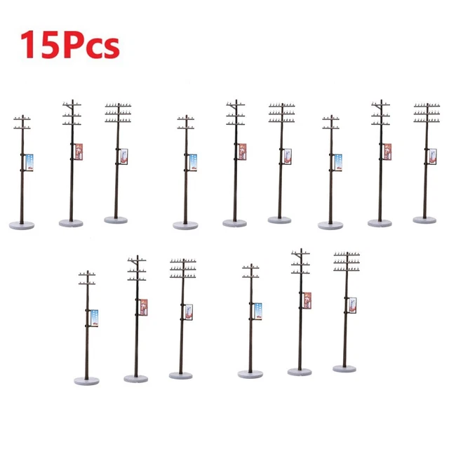 Telegraph Mast Model Railroad Outdoor Indoor Plastic Landscape Teaching
