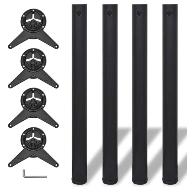 Drenky 4 pz Nero gambe regolabili Altezza 50 mm acciaio inossidabile piedini per mobili Gambe