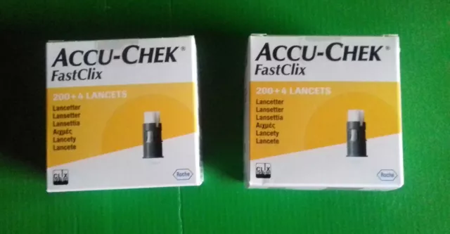 Accu-Chek Fastclix Lancets 2X200+4 Neu Unbenutzt Ovp Mhd 2027