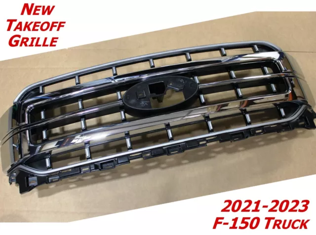 OEM Factory Grille F150 Lariat Chrome Front Grill 21-23 F-150 Truck Ford Pickup
